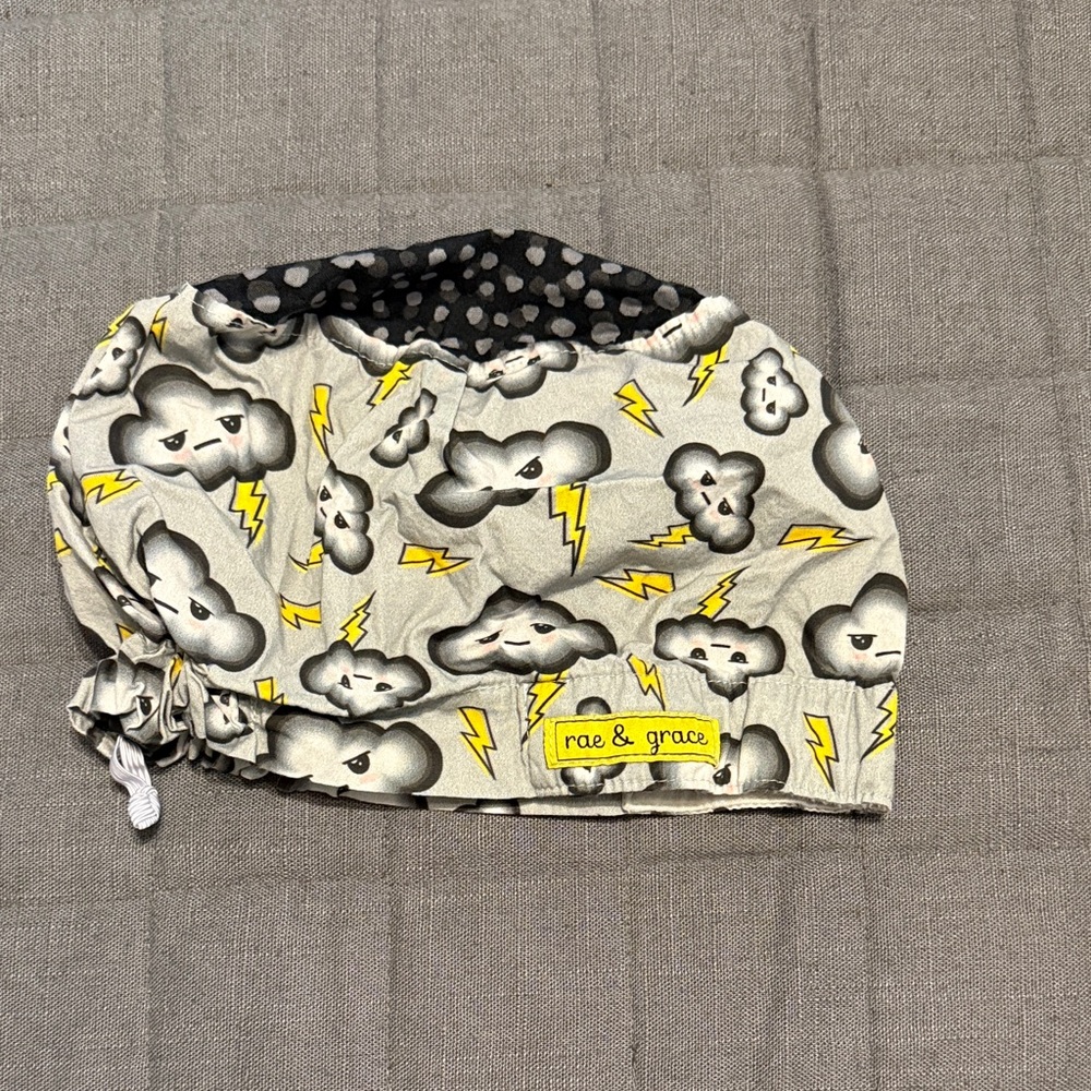 Rae & Grace Lightning Cloud Cap - Yellow and Gray